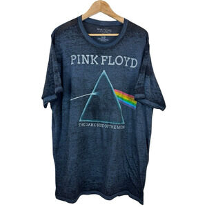 Pink Floyd Dark Side Of‎ The Moon Prism Pyramid Planet Rainbow 2XL Stretch Blend
